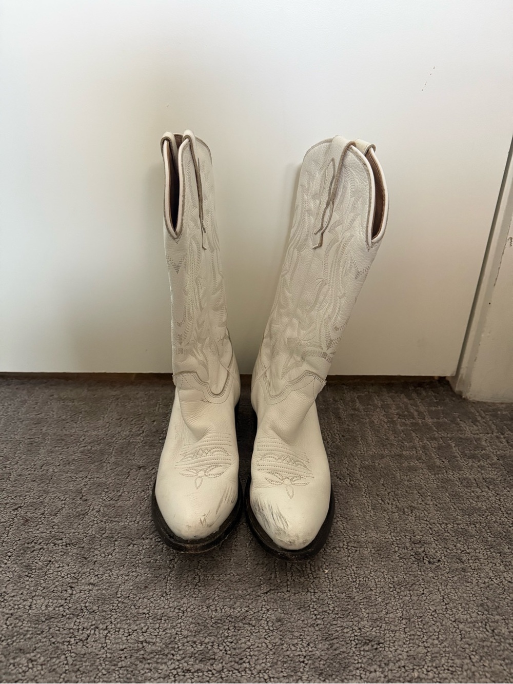 Shyanne White Over-the-Knee Western Cowboy Boots